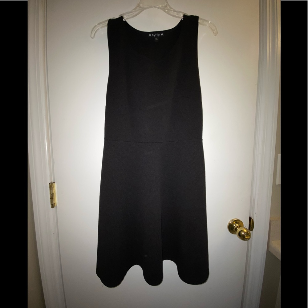 Try This Racerback Black Mini Dress XL